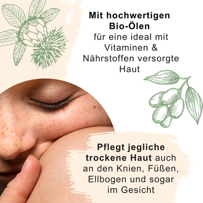 Extreme gut Handcreme mit Vitaminen und Nährstoffen. Pflegt jegliche trockene Haut auch im Gesicht.